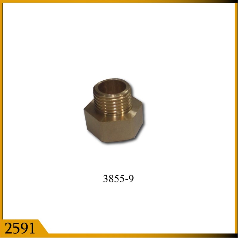 NIPPLE 3/4 IN 1/2 OUT BRASS (2591)